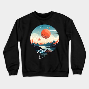 New Home Mars, Martian Life Space Exploration Art Crewneck Sweatshirt